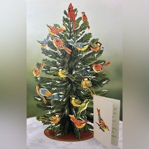 Freshcut Paper Pop-Up Festive Tree Birds Decorate your own Christmas